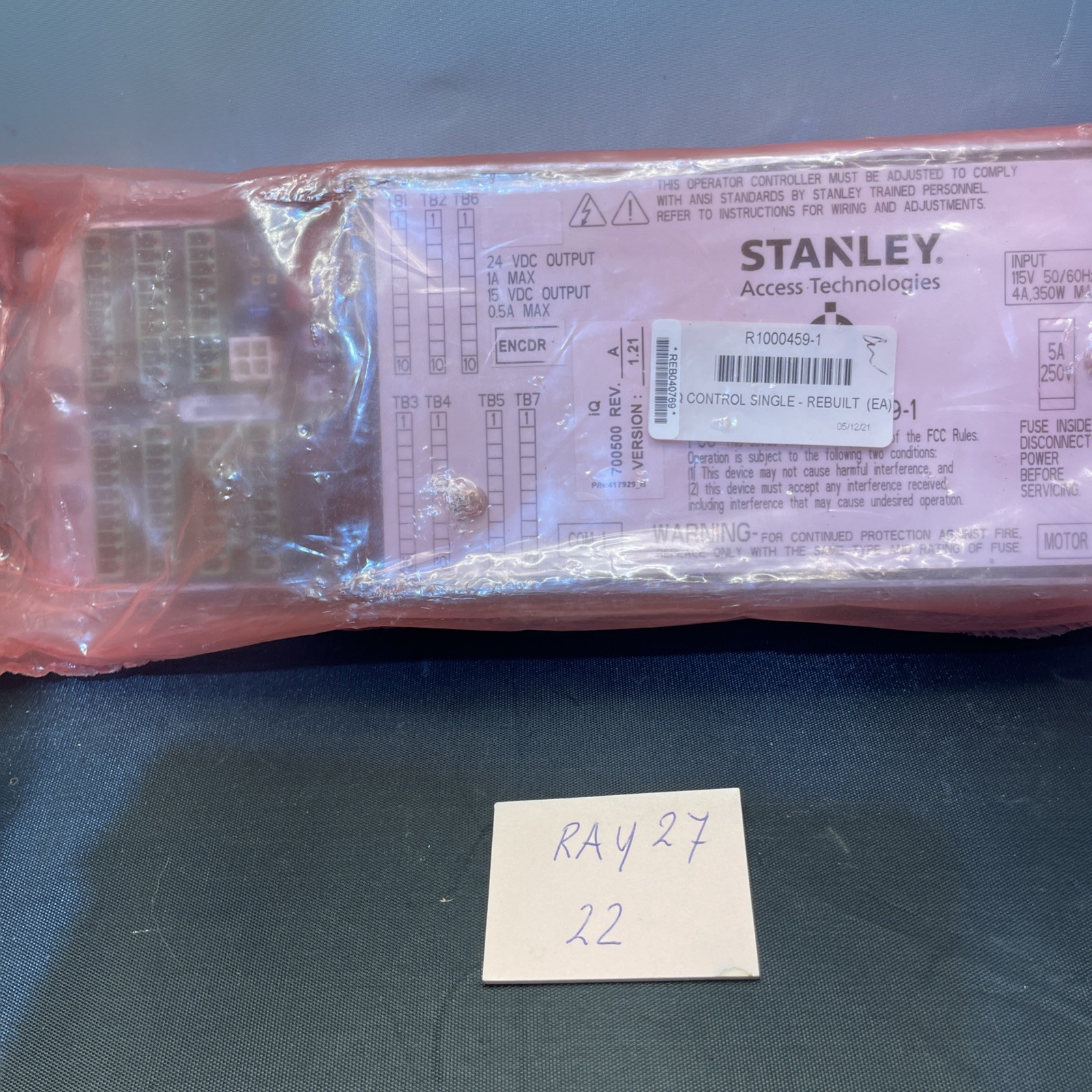 Stanley MC521 IQ Dual Controller P/N 1000459 Sealed for Sliding & Magic Force