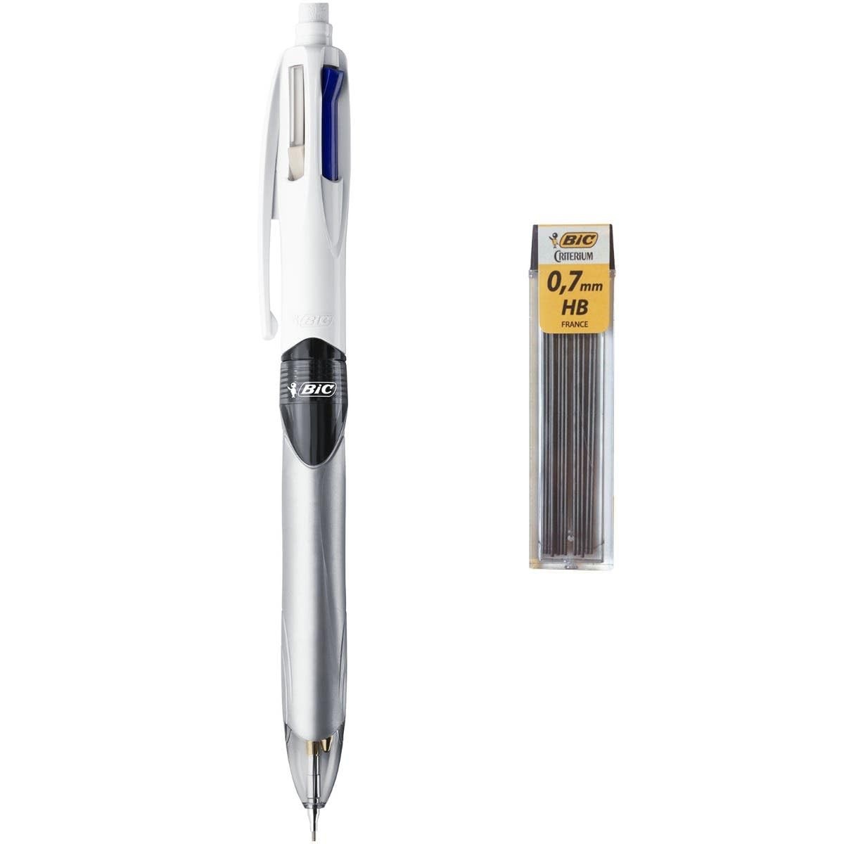 BIC 4 Colours Pen and Pencil Combo, 3 Ballpoint Pens Office Product