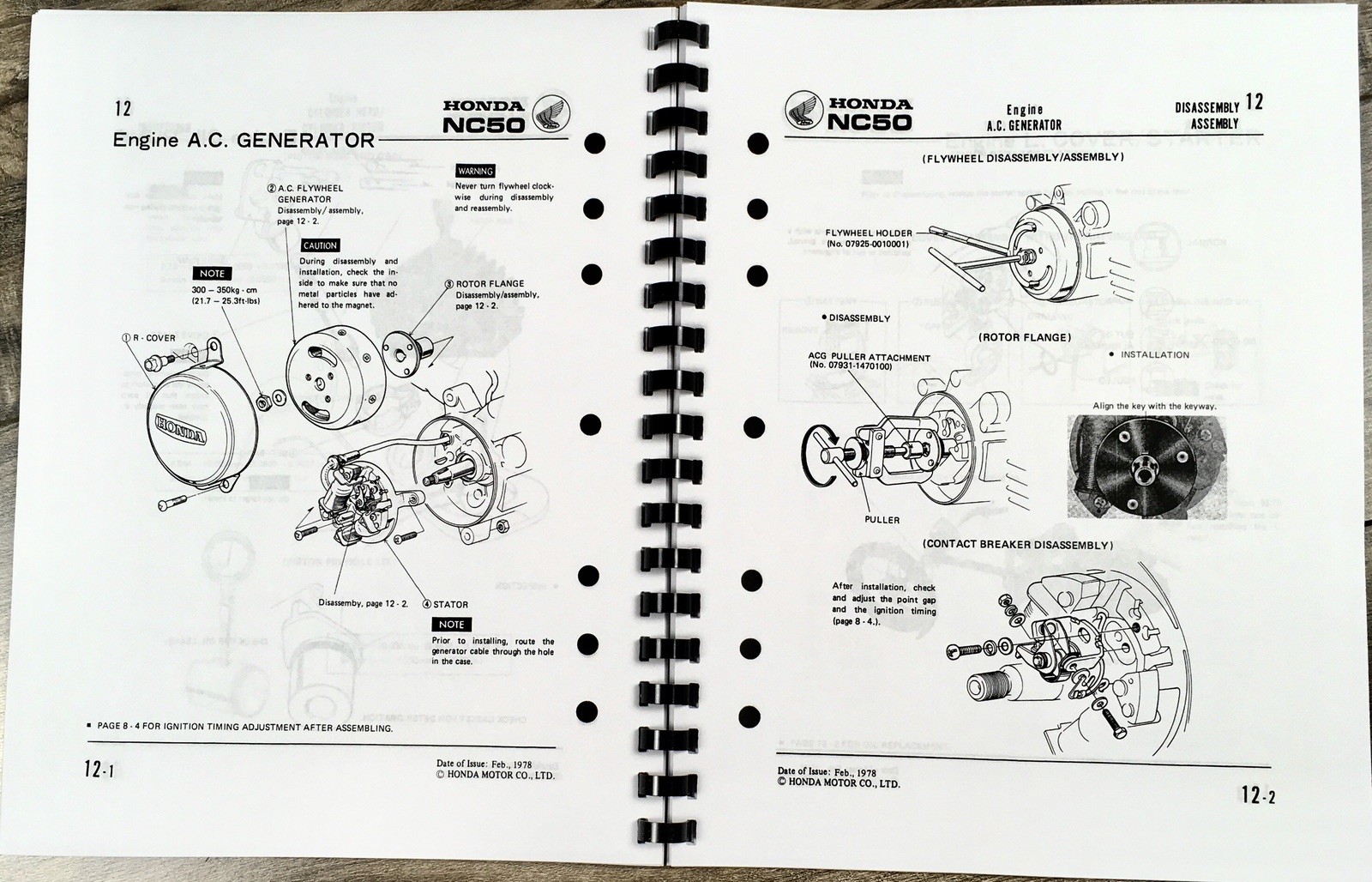 Service Manual for Honda NC50 NA50 Express II Motor Bike Repair Shop Motorcycle