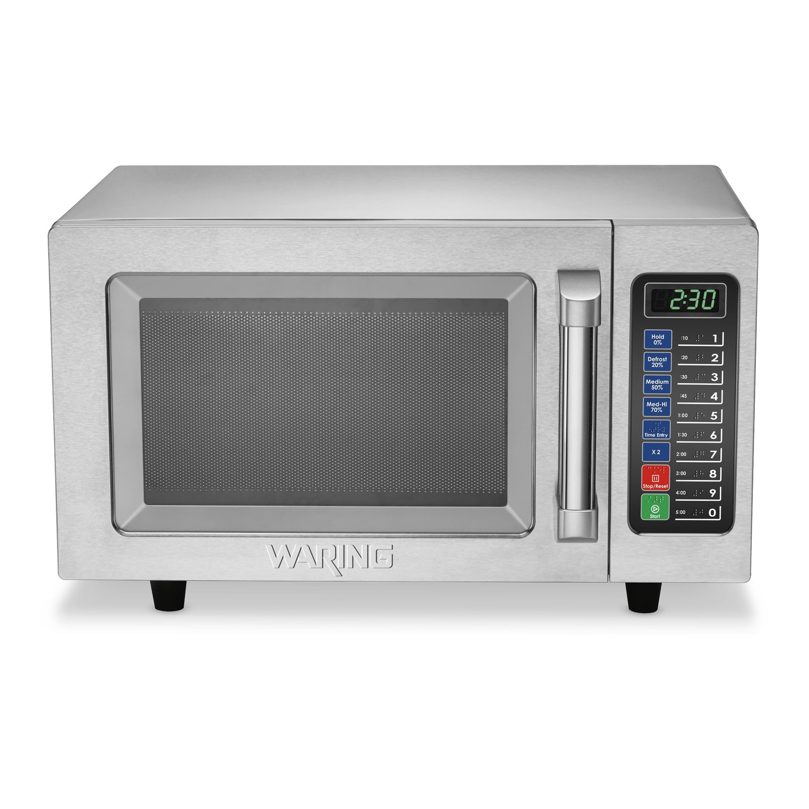Microwave Oven 0.9 cu ft 1000W Programmable Stainless Steel Waring Commercial