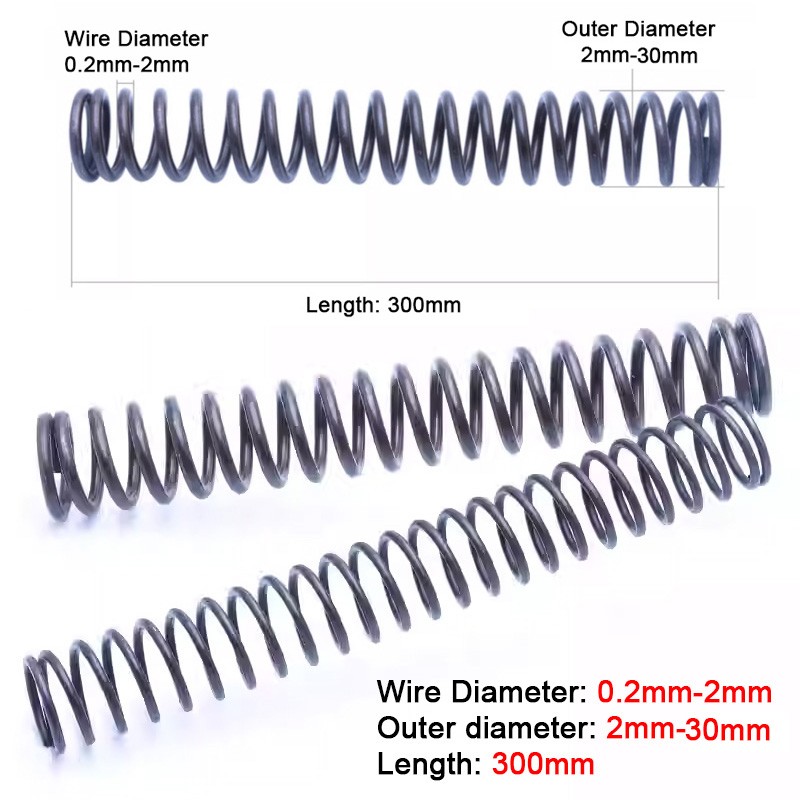 Length 300mm Compression Spring Pressure Springs Wire Dia 0.2mm-2mm OD 2mm-30mm