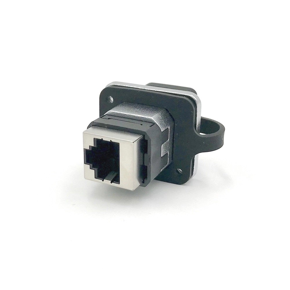 CNLINKO Ethernet Connector RJ45 Socket Panel Mount Outdoor Waterproof IP67 Metal