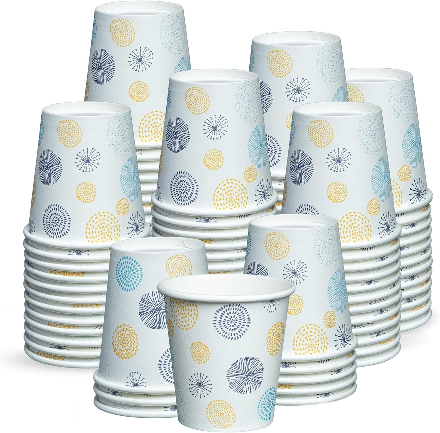 Elegant 300 Count Floral Paper Cups – Durable & Leak Proof for Everyday Use