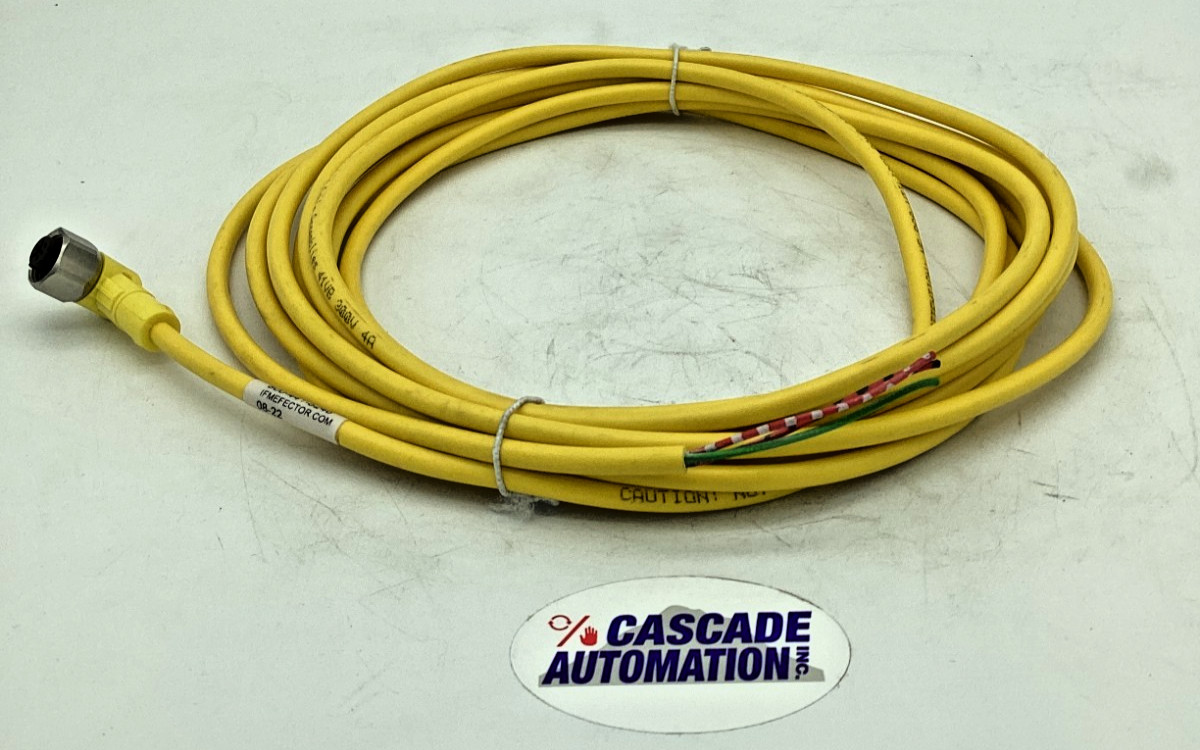 LOT OF 3 IFM EFECTOR E18209 SENSOR CABLE 1/2″ 3-PIN RIGHT ANGLE 5M (NOS)