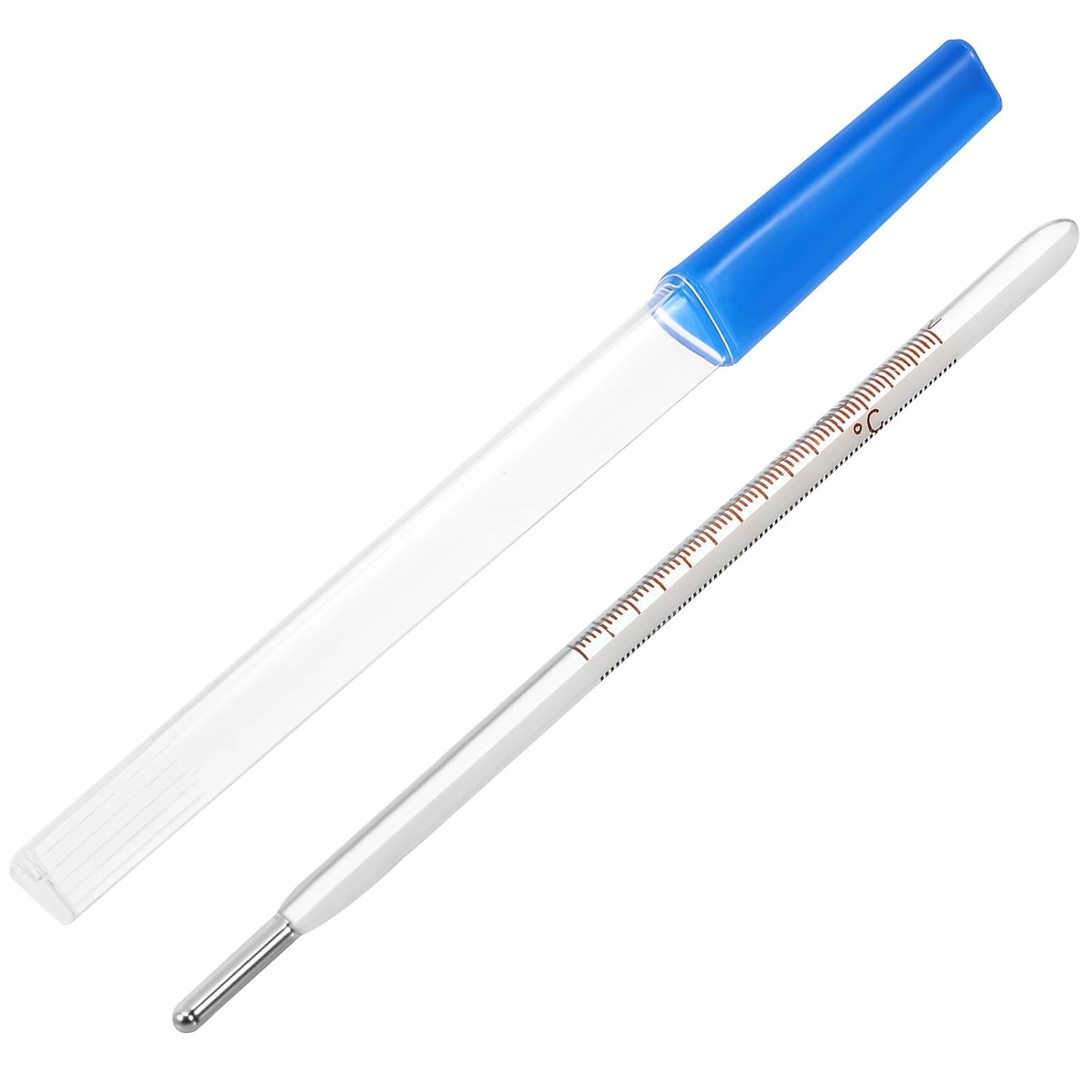 Glass Oral Temperature Measurement Classic Digital Blue