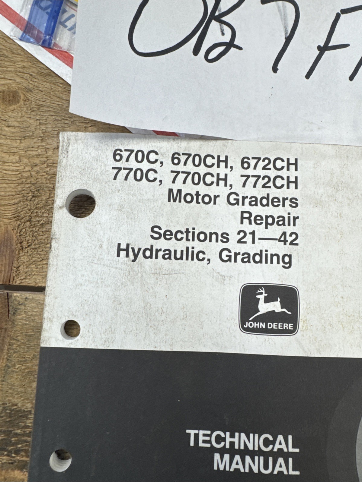 John Deere 772CH Motor Grader HYDRAULICS & GRADING Technical Repair Manual