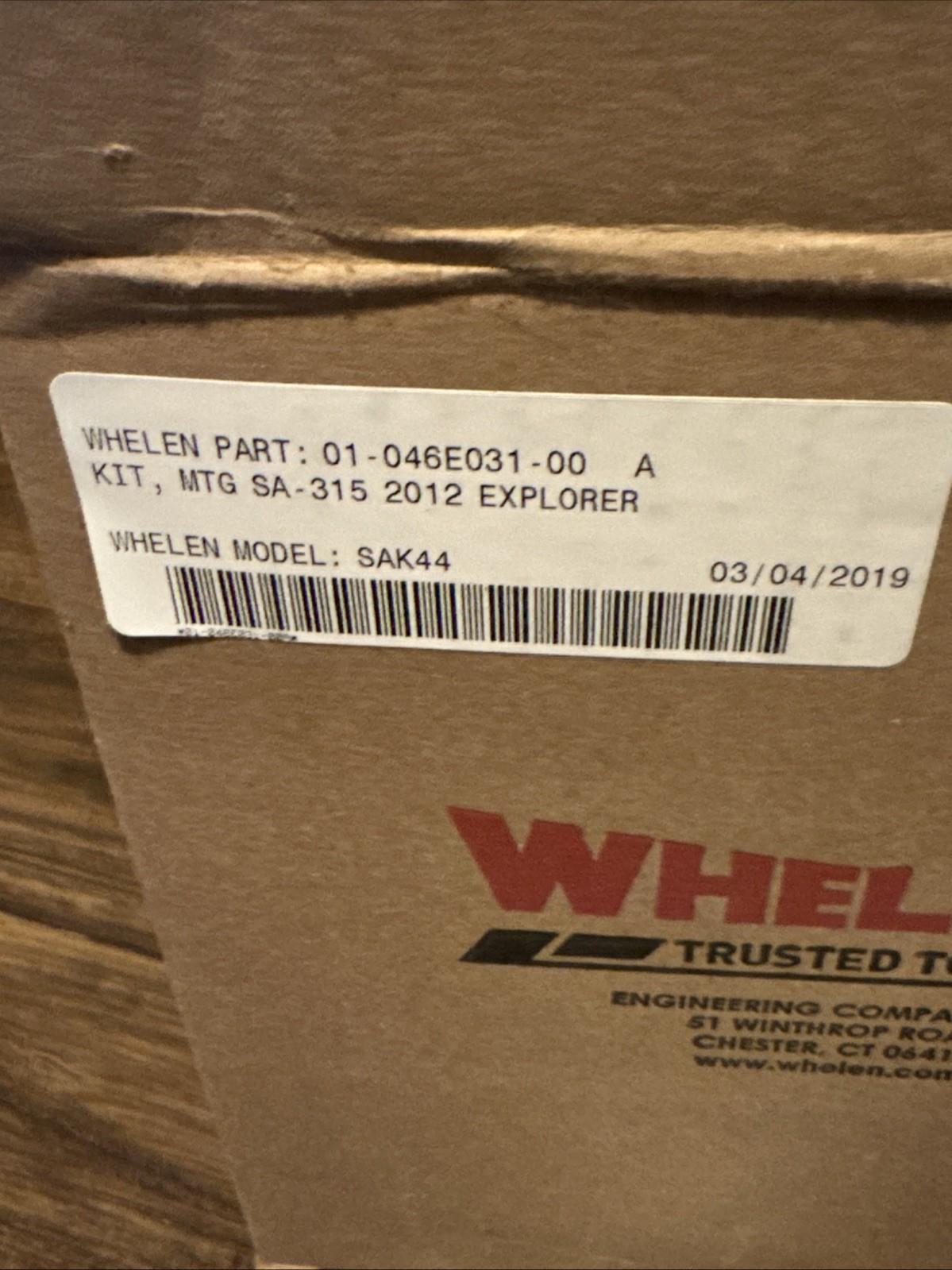 Whelen SAK44 Drivers Side Ford UTILITY EXPLORER BRACKET KIT for SA315 NEW IN BOX