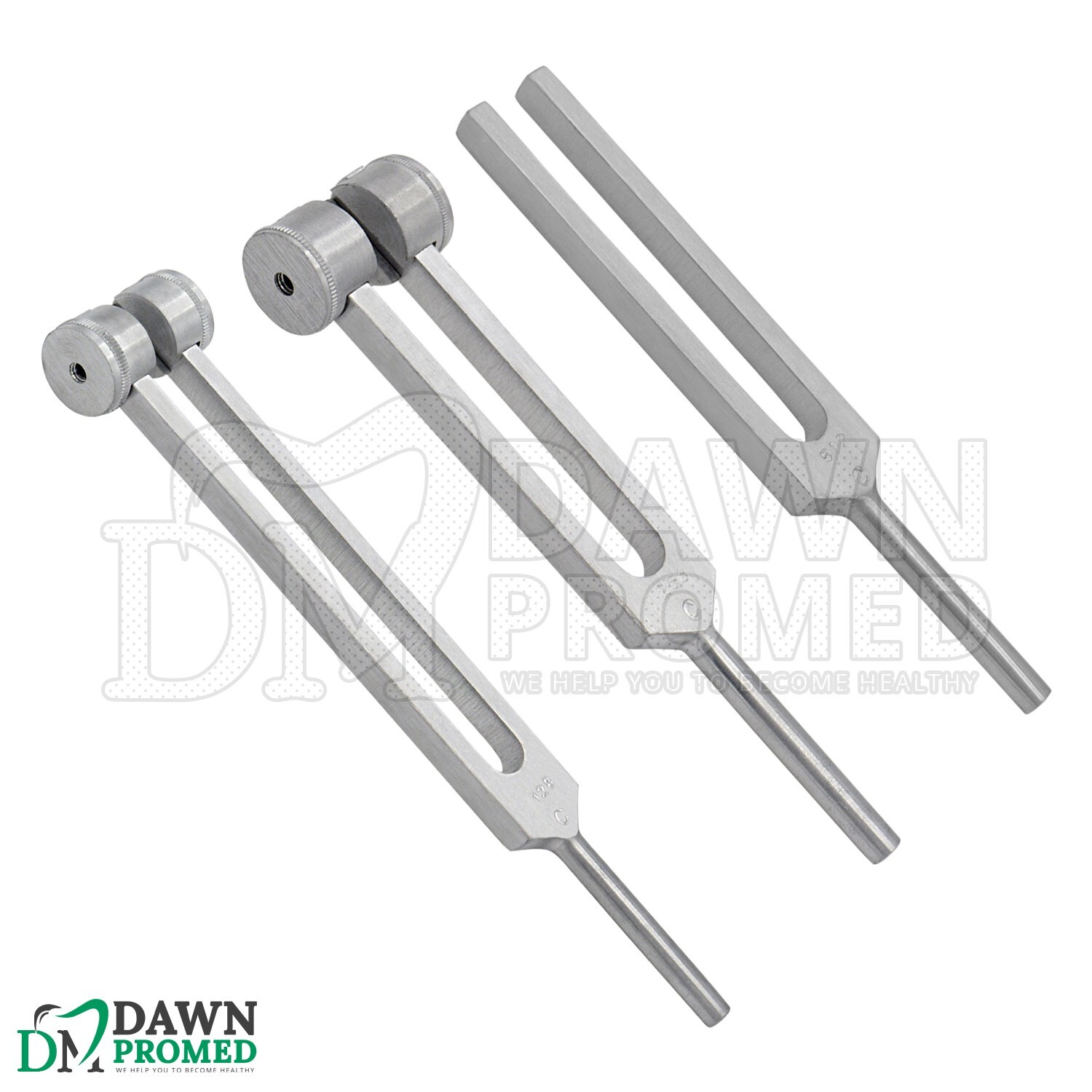 3 Pcs C128 C256 C512 Tuning Fork Set ENT Surgical Medical Instruments