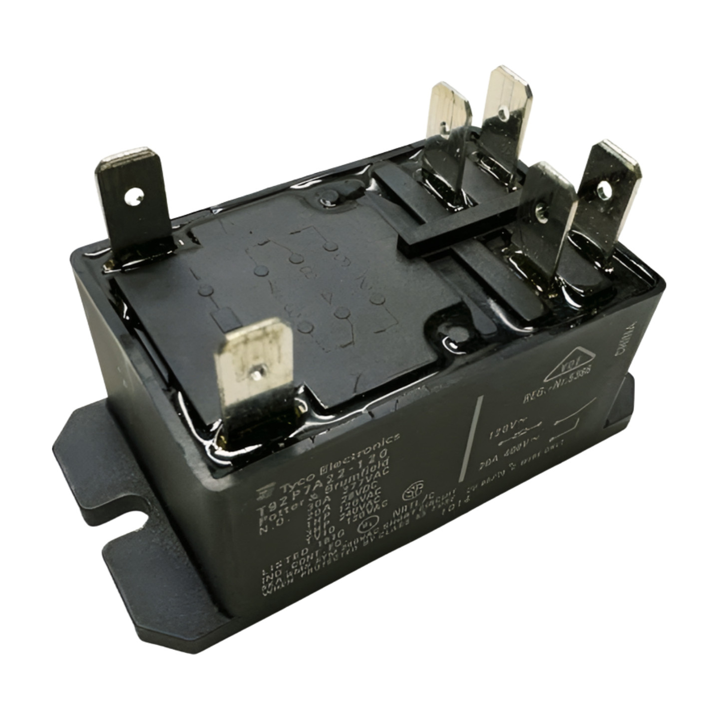 Tyco Electronics T92P7A22-120 Power Relay 6-Pin, 30A 277VAC, 20A 28VDC