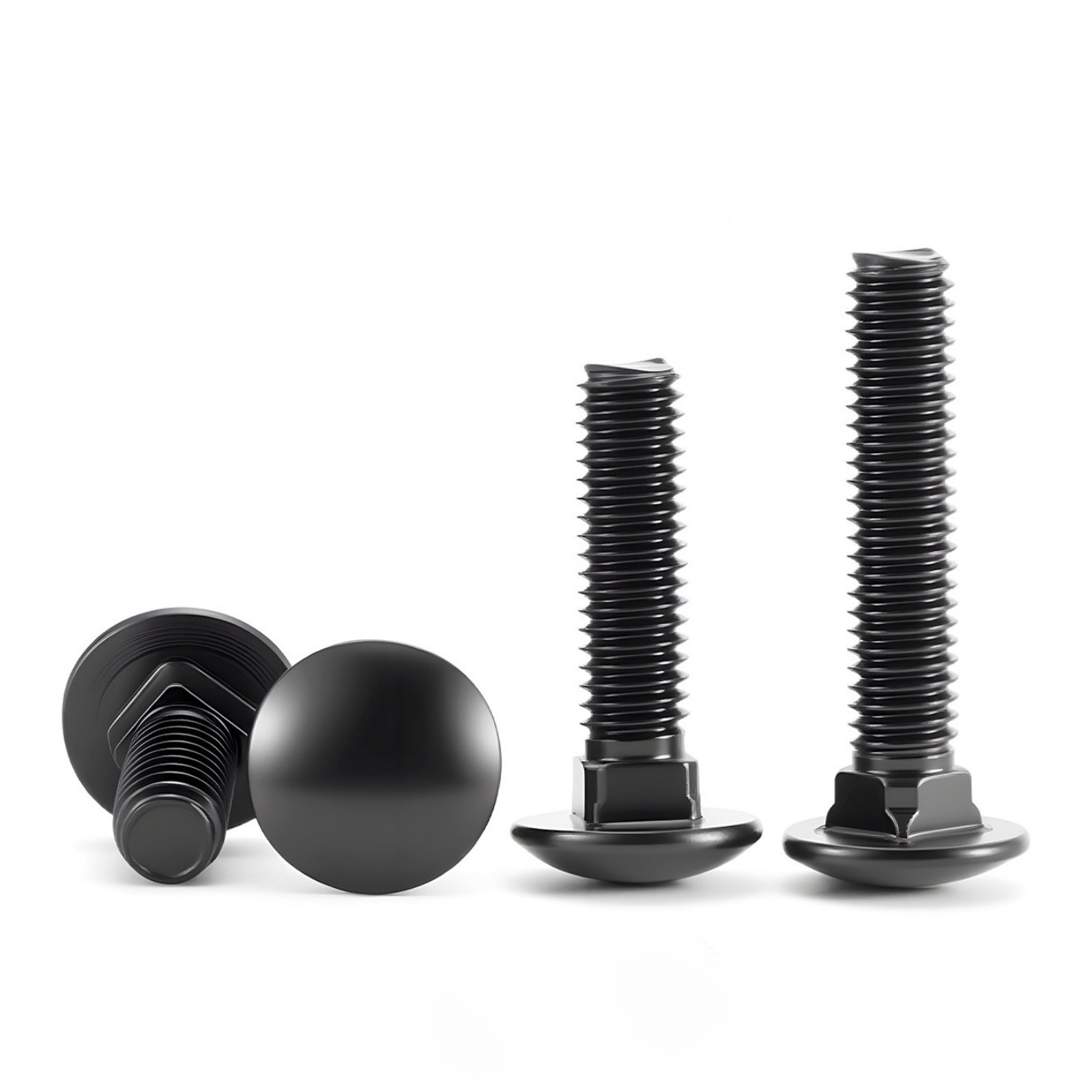 M6 M8 M10 M12 – M24 8.8 Grade Steel Carriage Bolts Cup Square Dome Screws Black