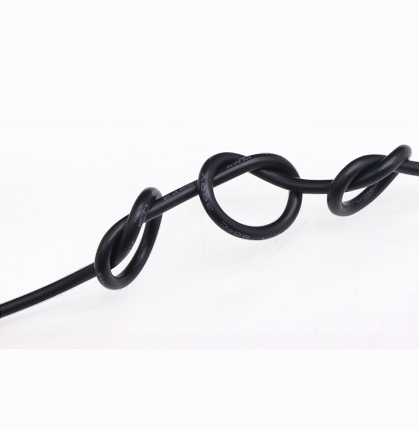 UL1185 Single Core Shielded Wire Black And Grey 10/12/14/16/18/20/22/24/26/28AWG