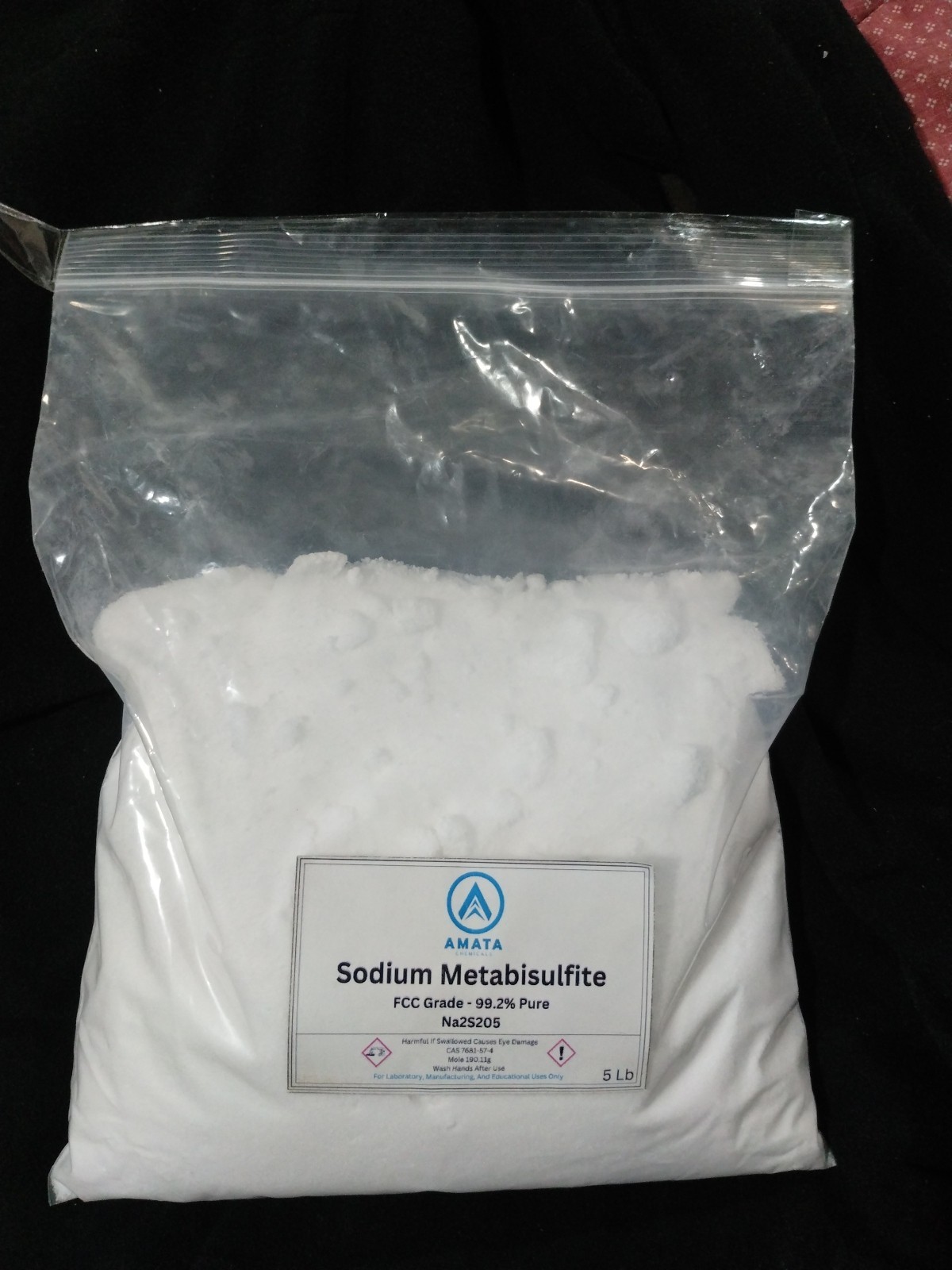 Amata Chemicals FCC 99+% FOOD GRADE *SMB* Factory SEALED 5 lbs