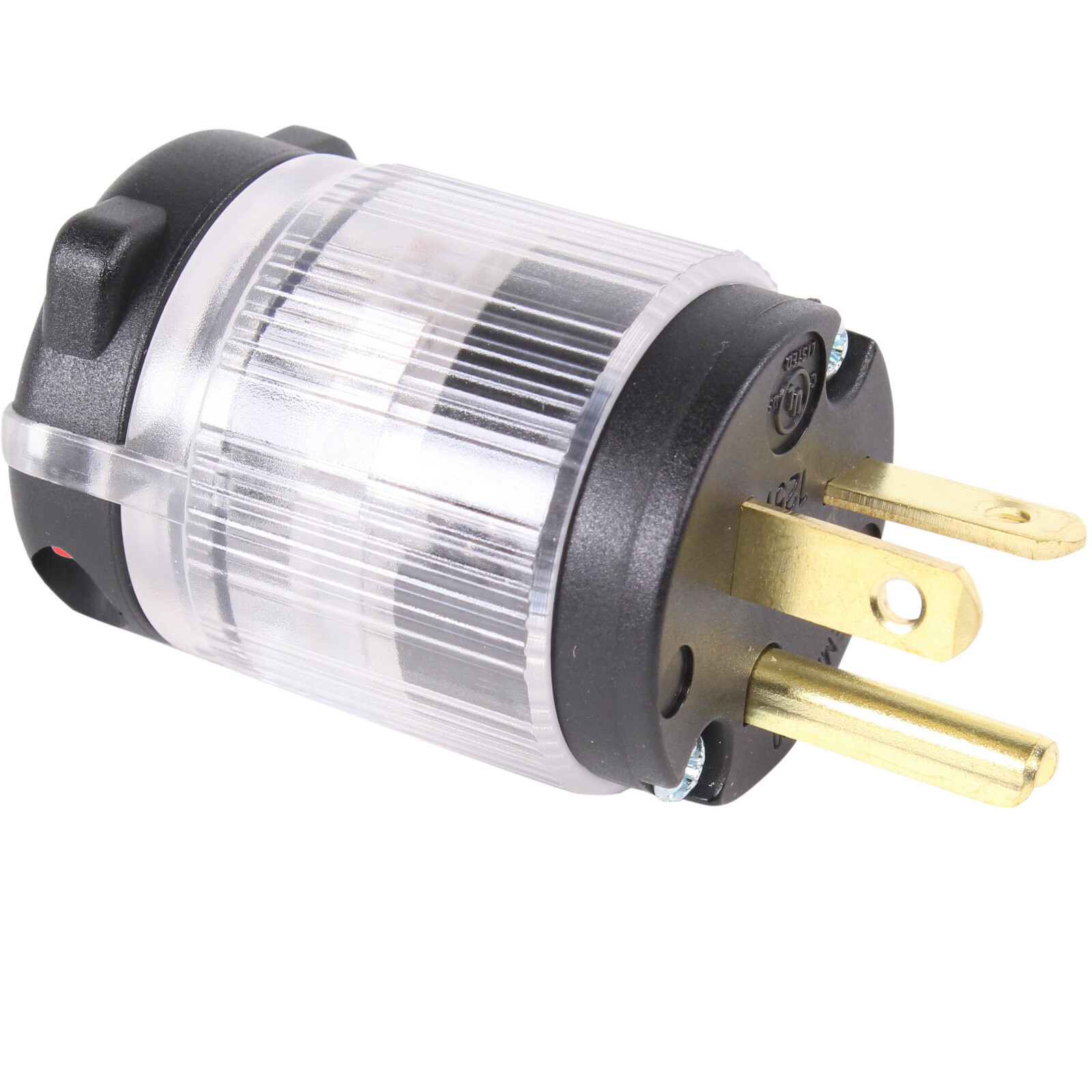 Lighted Male 520-PV-LIT Power Cord Repair 20 Amp 5-20P Straight Blade Plug 125V