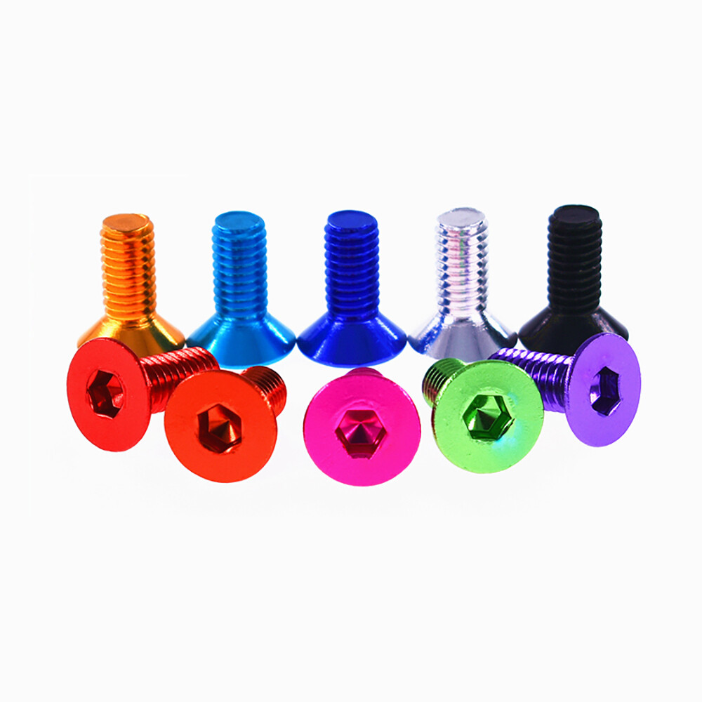 M5 Allen Flat Countersunk Head Screws Hexagon Bolts Aluminum Alloy 6mm~30mm