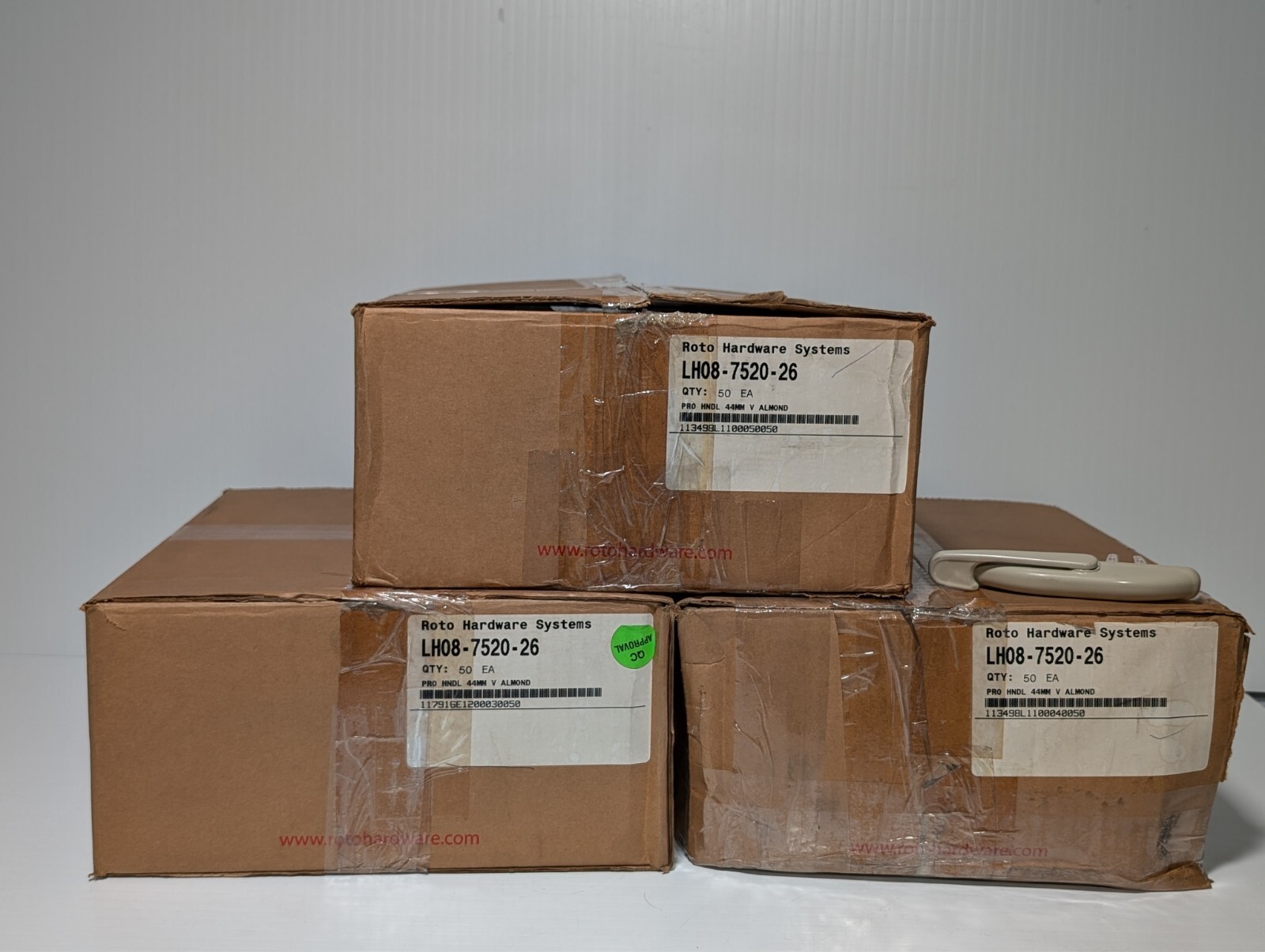 Lot of 50 Roto LH08-7520-36 PRO Vinyl Casement Window Handles 1-3/4″ (44mm) Fork