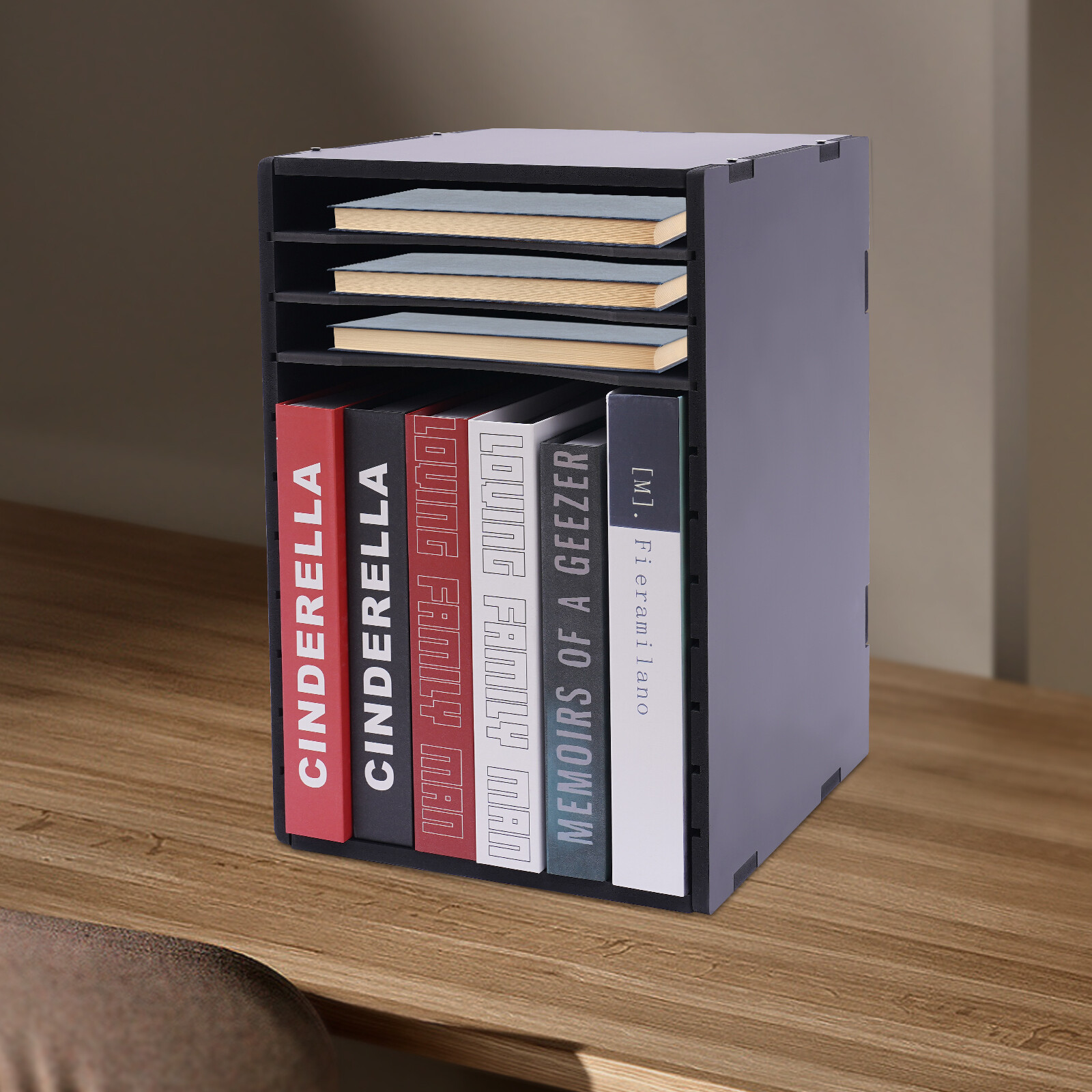 11Compartment Vertical Desktop Sorter File Storage Rack Desktop Organizer Holder