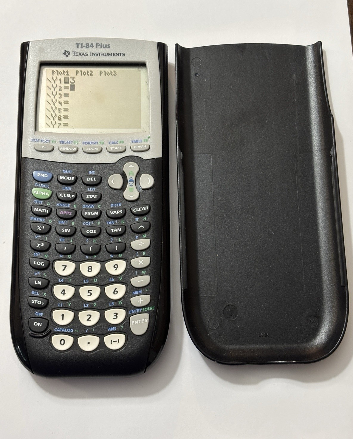 Texas Instruments TI-84 Plus Graphing Calculator W/ Slide Cover – Tested Works