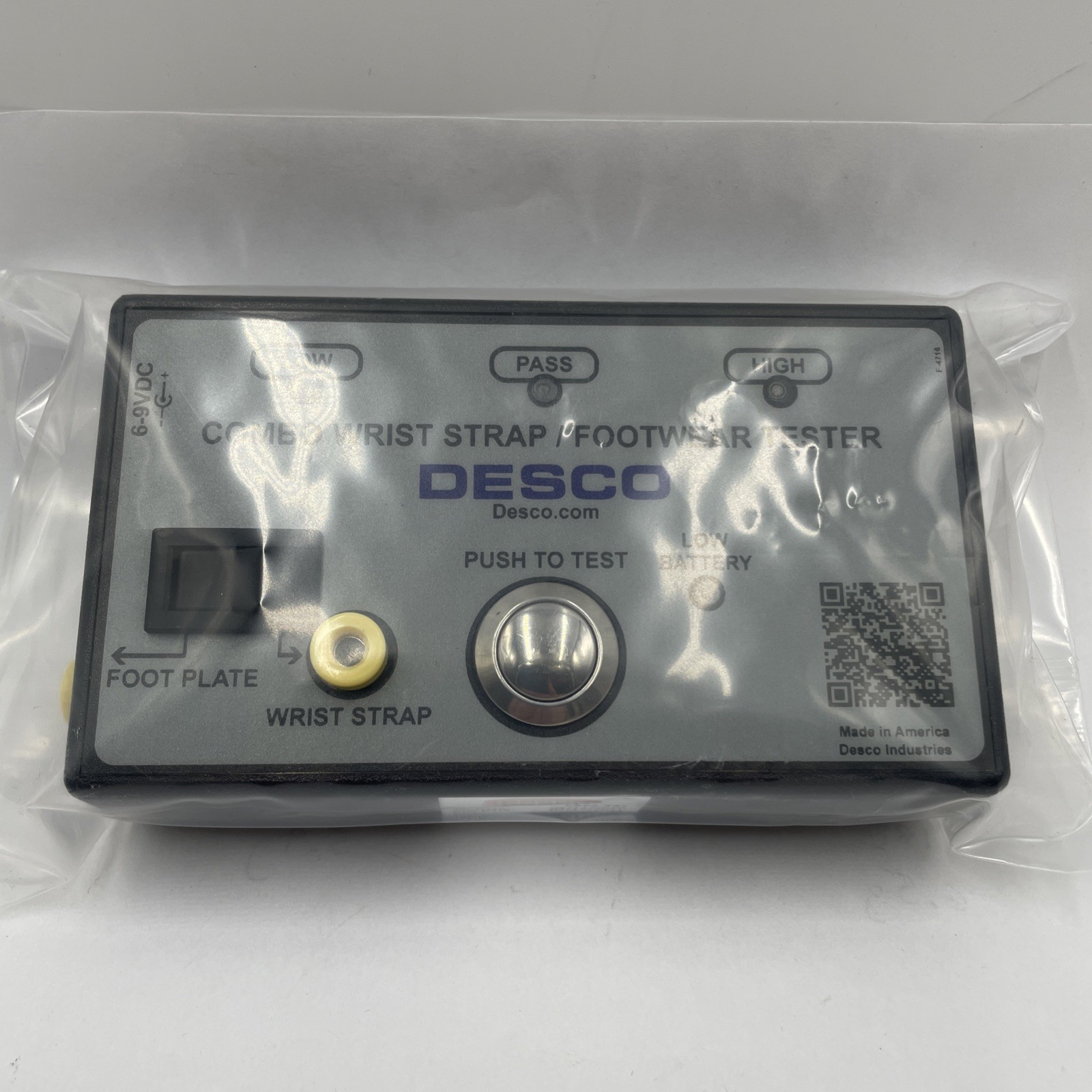 Desco 19280 Wrist Strap and Footwear Combo Tester, Used Once for Demo.
