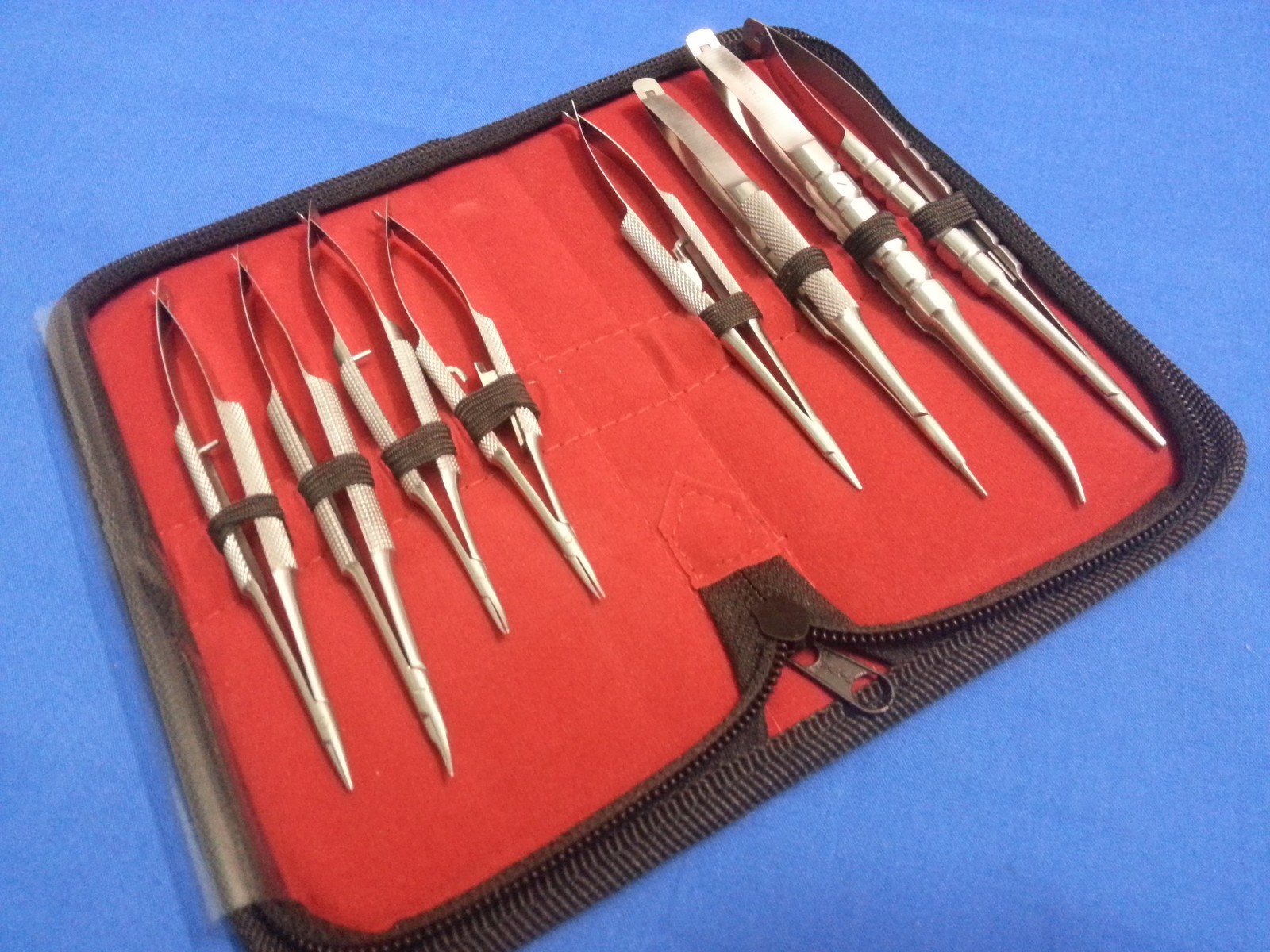 8 O.R GRADE CASTROVIEJO MICRO SURGERY NEEDLE HOLDERS SURGICAL INSTRUMENTS KIT