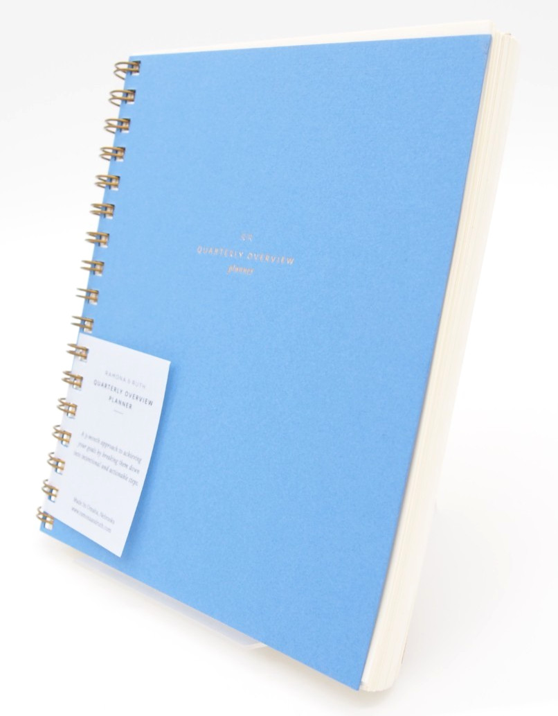(A) Ramona & Ruth QUARTERLY OVERVIEW PLANNER Undated 3-month Journal Blue New