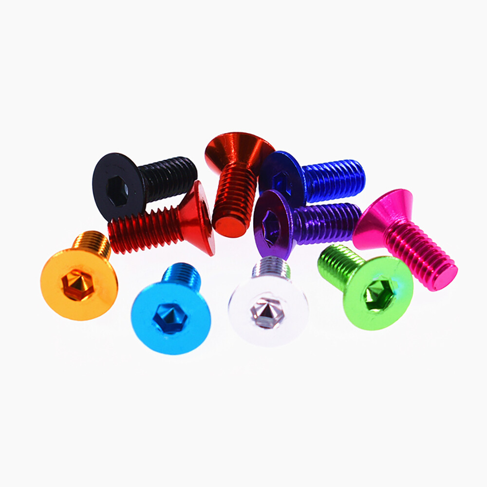 M5 Allen Flat Countersunk Head Screws Hexagon Bolts Aluminum Alloy 6mm~30mm