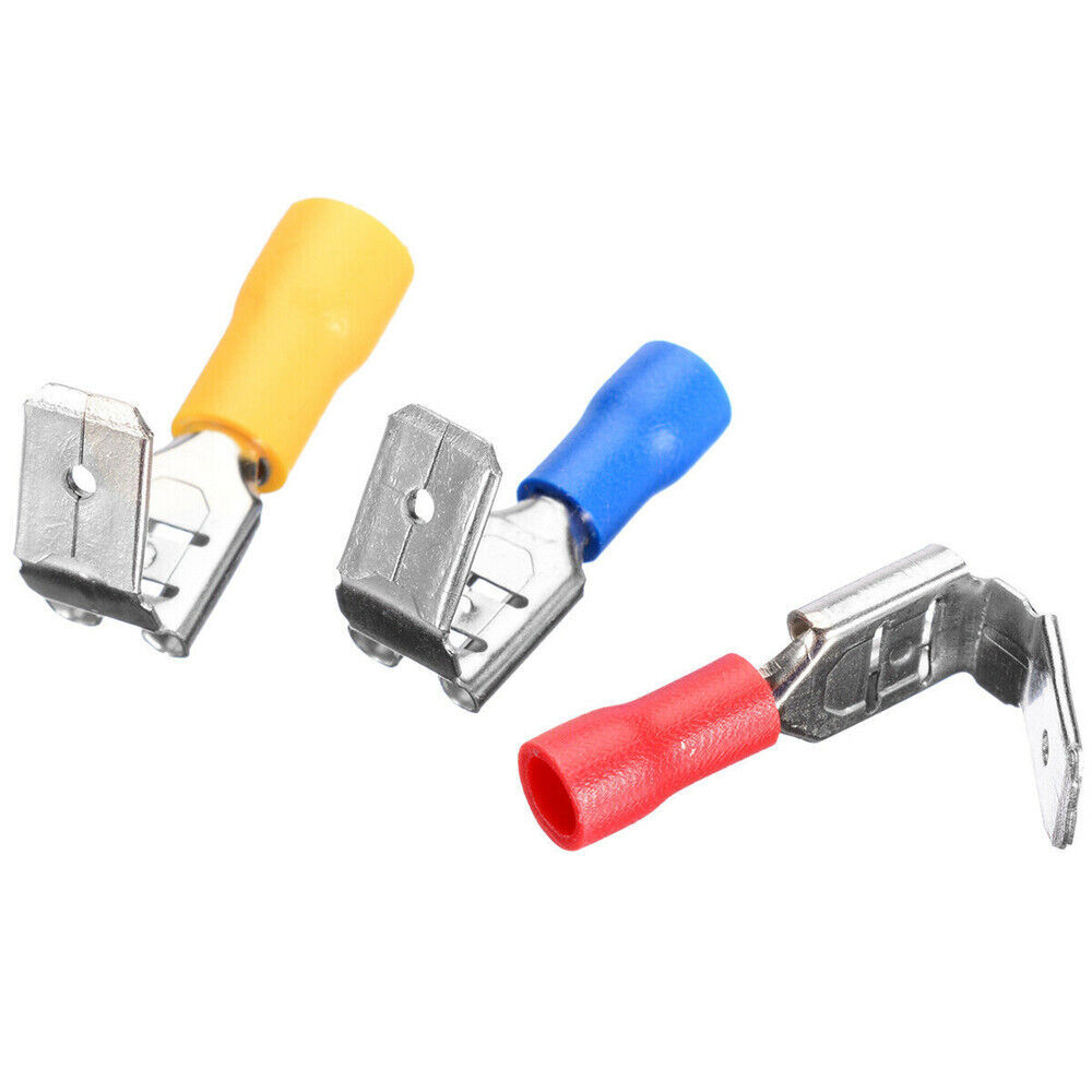 100/50pcs Piggy Back Insulated Spade Terminals 22-10AWG Wire Crimp Connectors