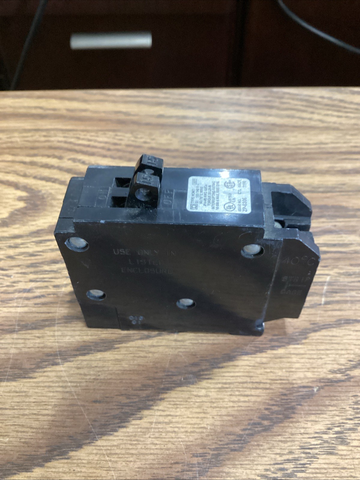 SQUARE D HOMT1515 Circuit Breaker 15A Plug In 120/240V Used 🔴