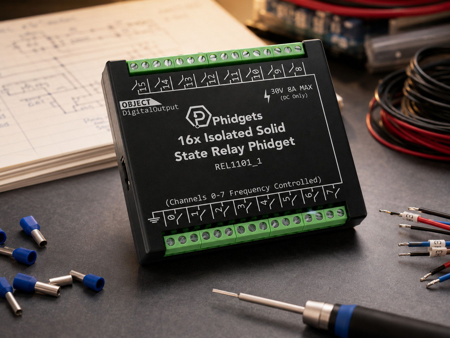 Phidgets REL1101_1 16x Isolated Solid State Relay Phidget REL1101 SSR Output 16X