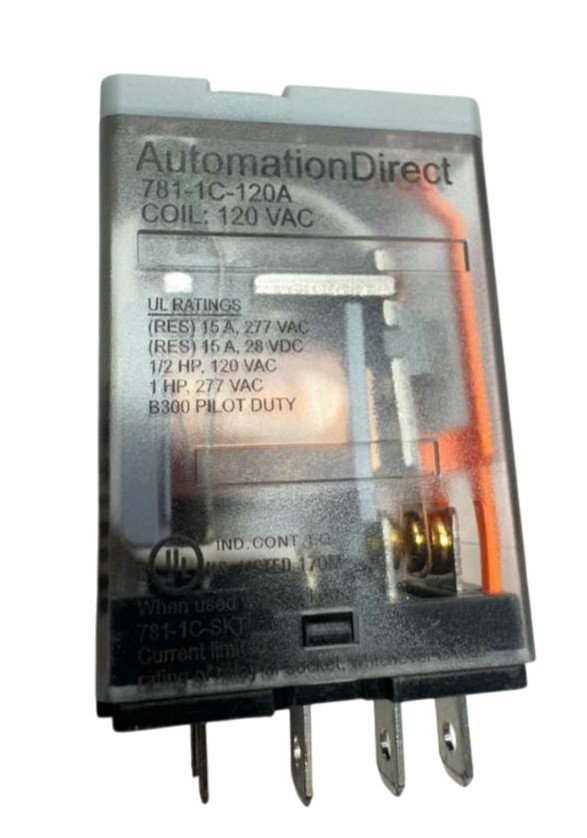 Automation Direct 781-1C-120A Relay, Coil 120VAC, 15A 277VAC, 15A 28VDC