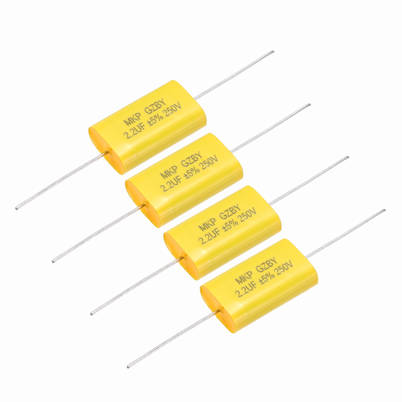 4Pcs 2.2uF Frequency Divider Capacitor, 250V MKP Film Capacitor