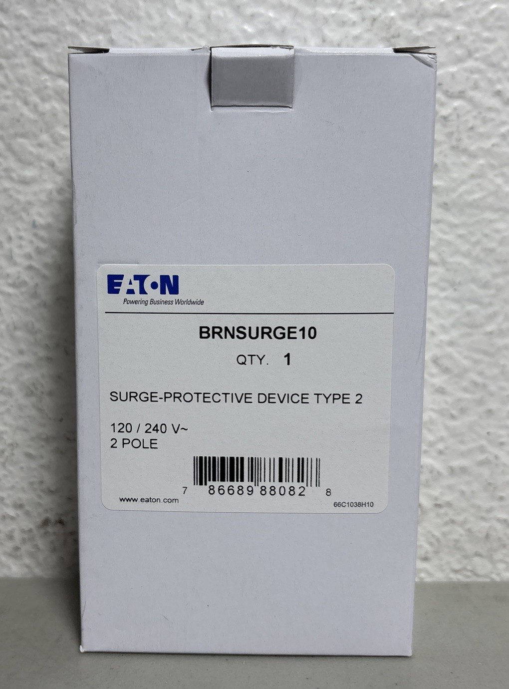 EATON BRNSURGE10 Surge Protection Device Type 2 120/240 V 2 Pole – New in Box