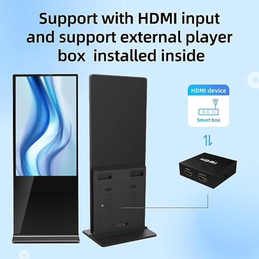 Indoor Floor Standing Digital Signage 1080P LCD Screen Advertising Display Kiosk