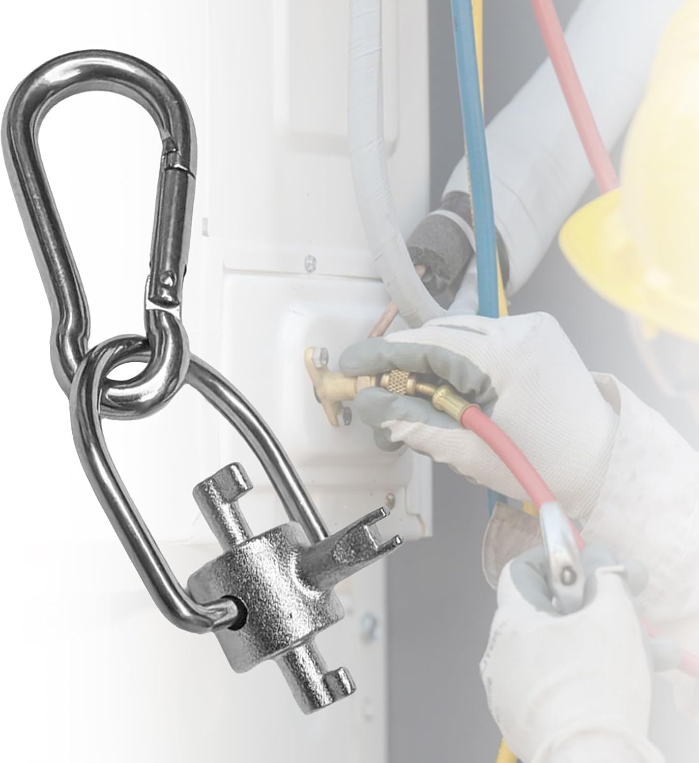 Universal HVAC Locking Cap Key Tool for R410A and R22 Refrigerant Caps