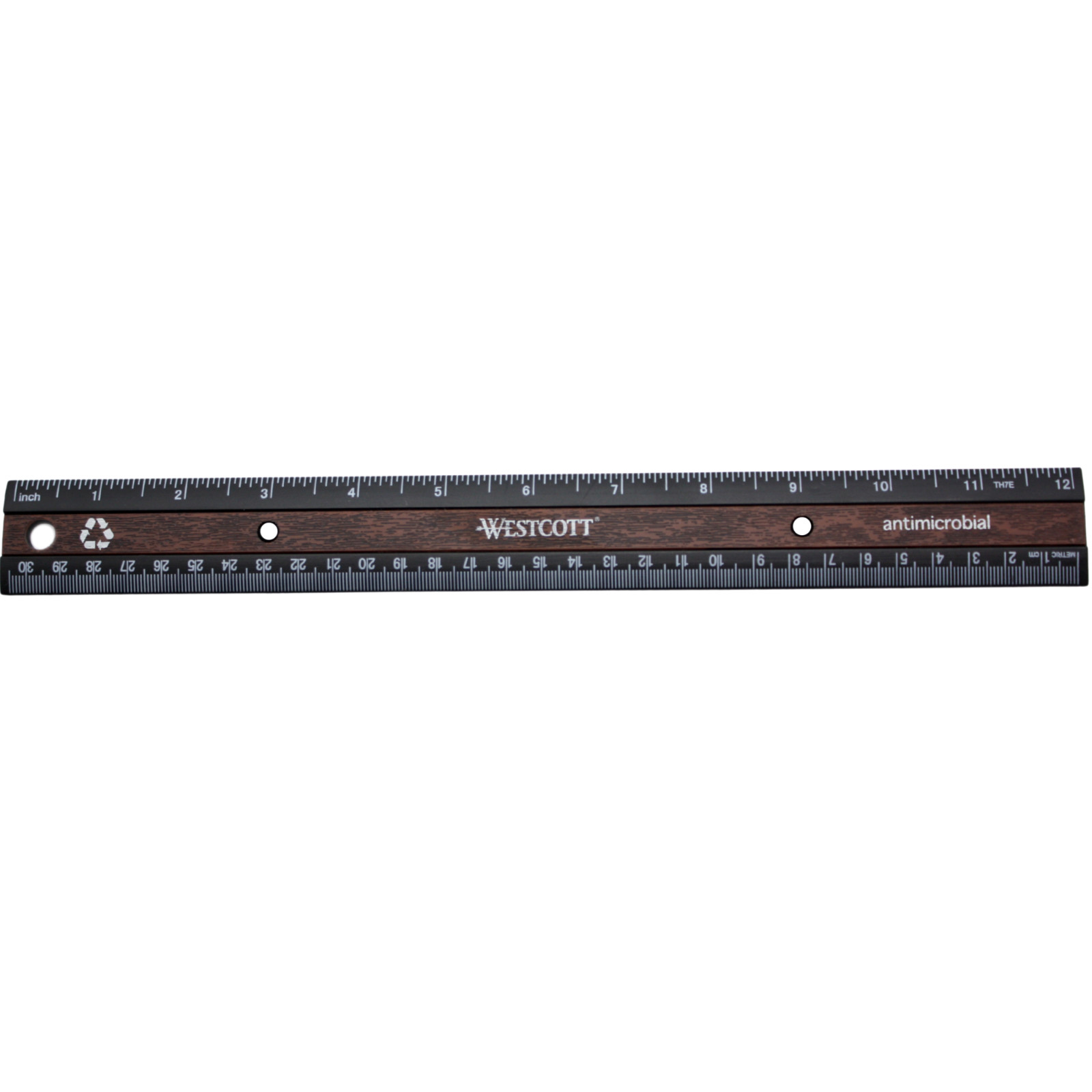 Westcott Recycled Plastic 12″ Ruler With Microban Antimicrobial Protection