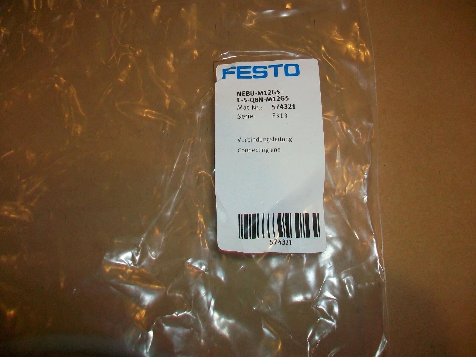 Festo Molded Cordset NEBU-M12G5-E-5-Q8N-M12G5 5 POLE 5 METER