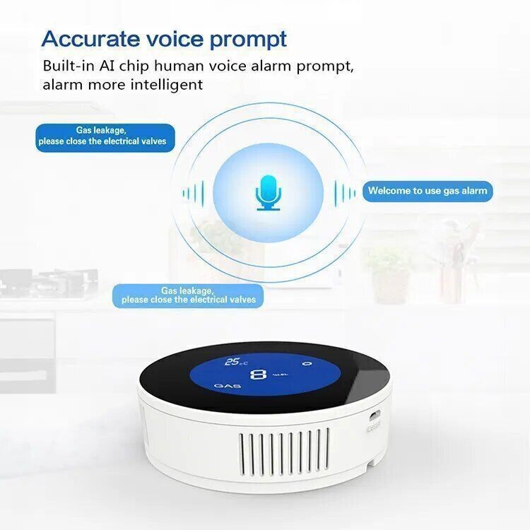 DIY Tuya APP WiFi Smart Natural Combustible Gas Leak Home Alarm Sensor Detector