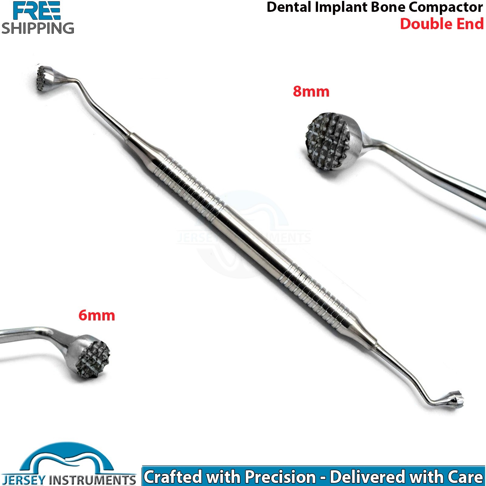 Bone Compactor Double Ended Dental Surgical Bone Grafting Stainless Steel Tools