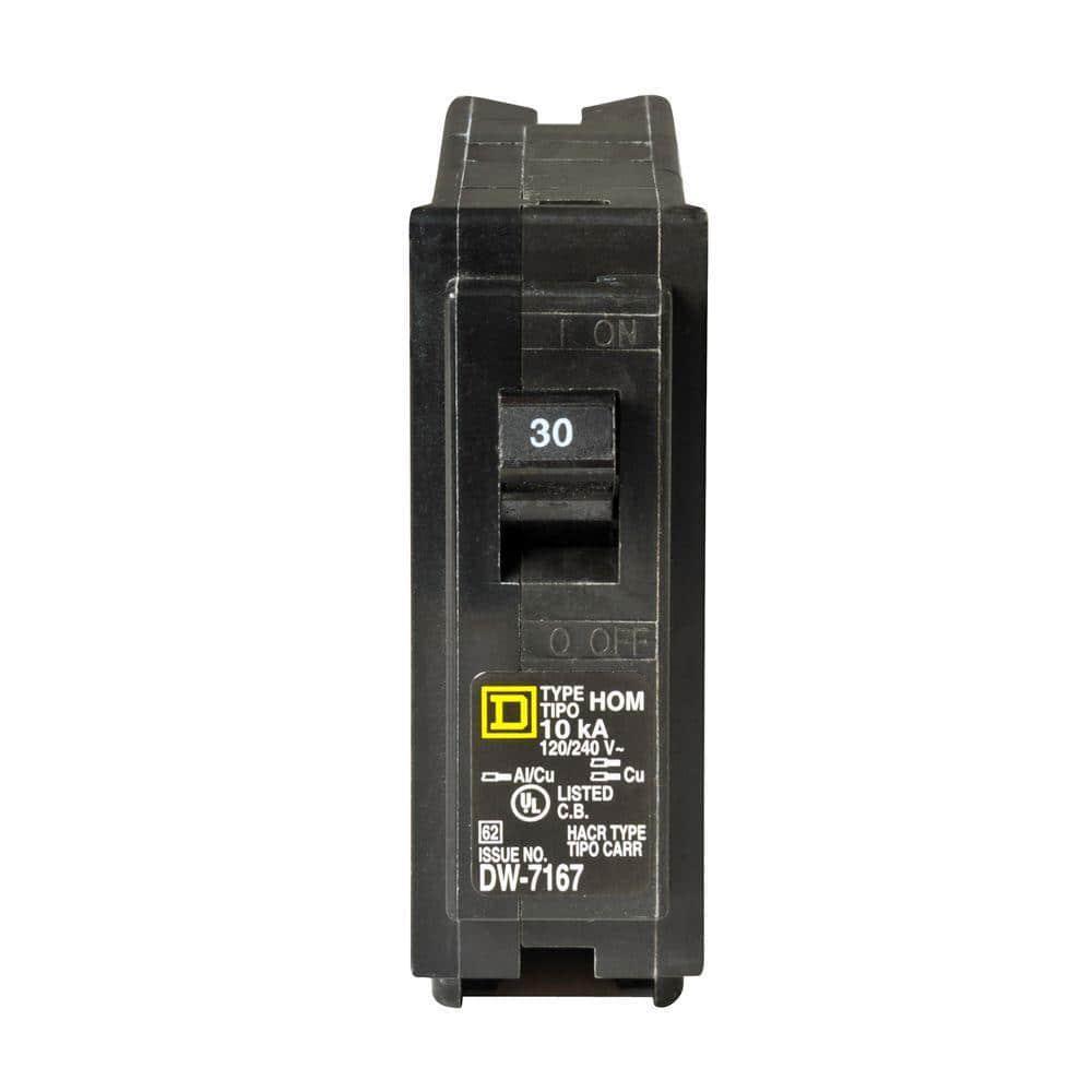 Homeline 30 Amp One-Pole Circuit Breaker HOM130CP, Square D Breakers 120/240 VAC