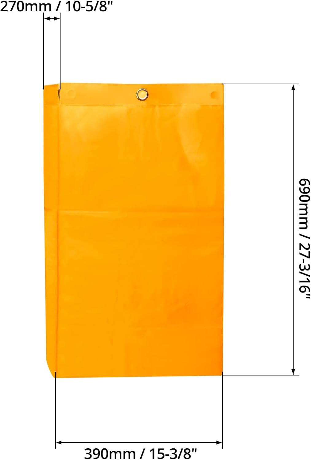 24 Gallon Janitorial Cart Bags Waterproof Yellow Oxford Replacement 2 Pack Hotel
