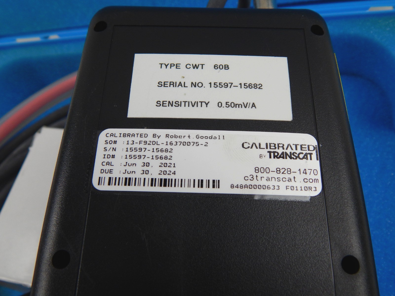 PEM CWT 60B Rogowski Current Waveform Transducer 0.5mV/A 10kV Peak 12.0kA K
