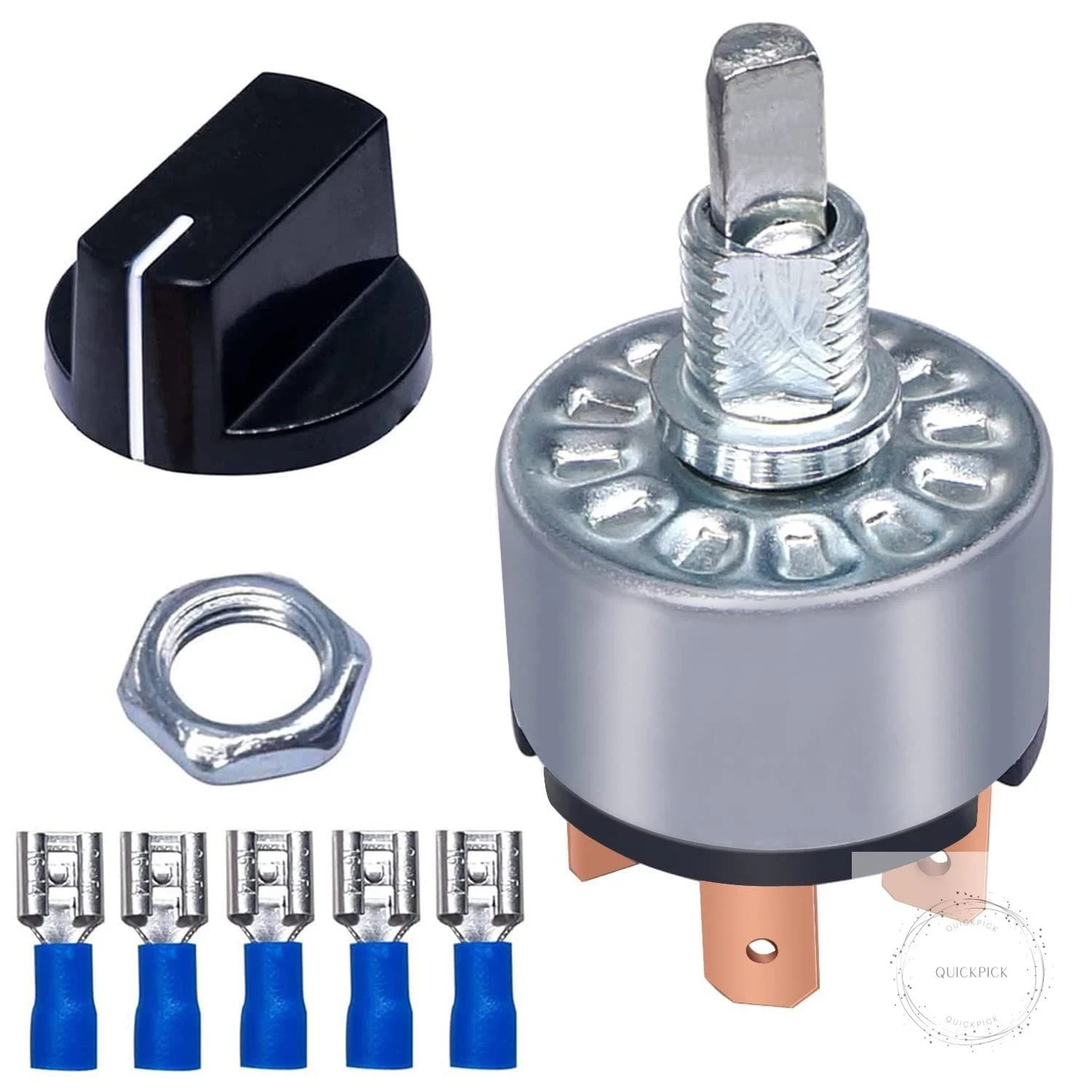 Rotary Switch 4 Position 3 Speed Fan Switch 12A 250V/16A 125V Metal Fan Heater