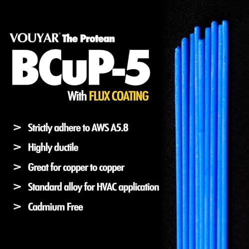 20 Flux Coated Brazing Rods 15% Silver Solder for HVAC, Refrigeration & Welding