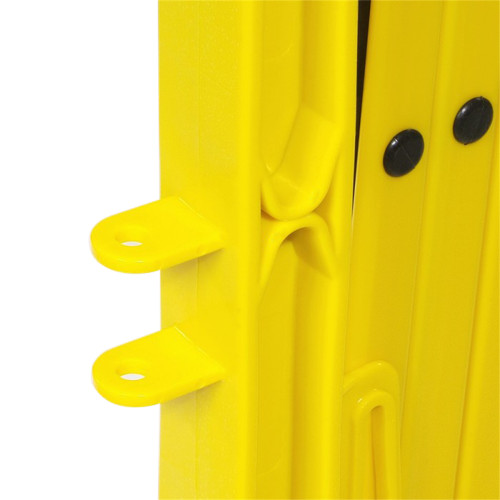 11.5 Feet Black and Yellow Expandable Safety Plastic Barrier With Castors
