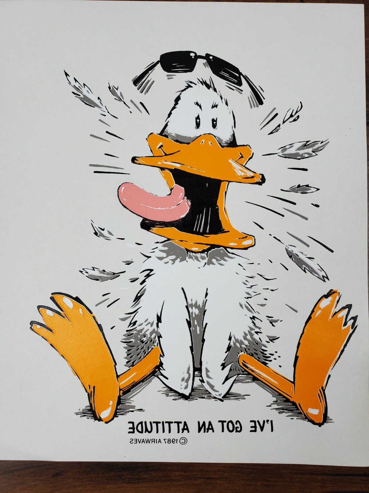 NOS 1987 Vtg Duck Ive Got an Attitude Lot of 12 Shirt Iron On Transfers Airwaves