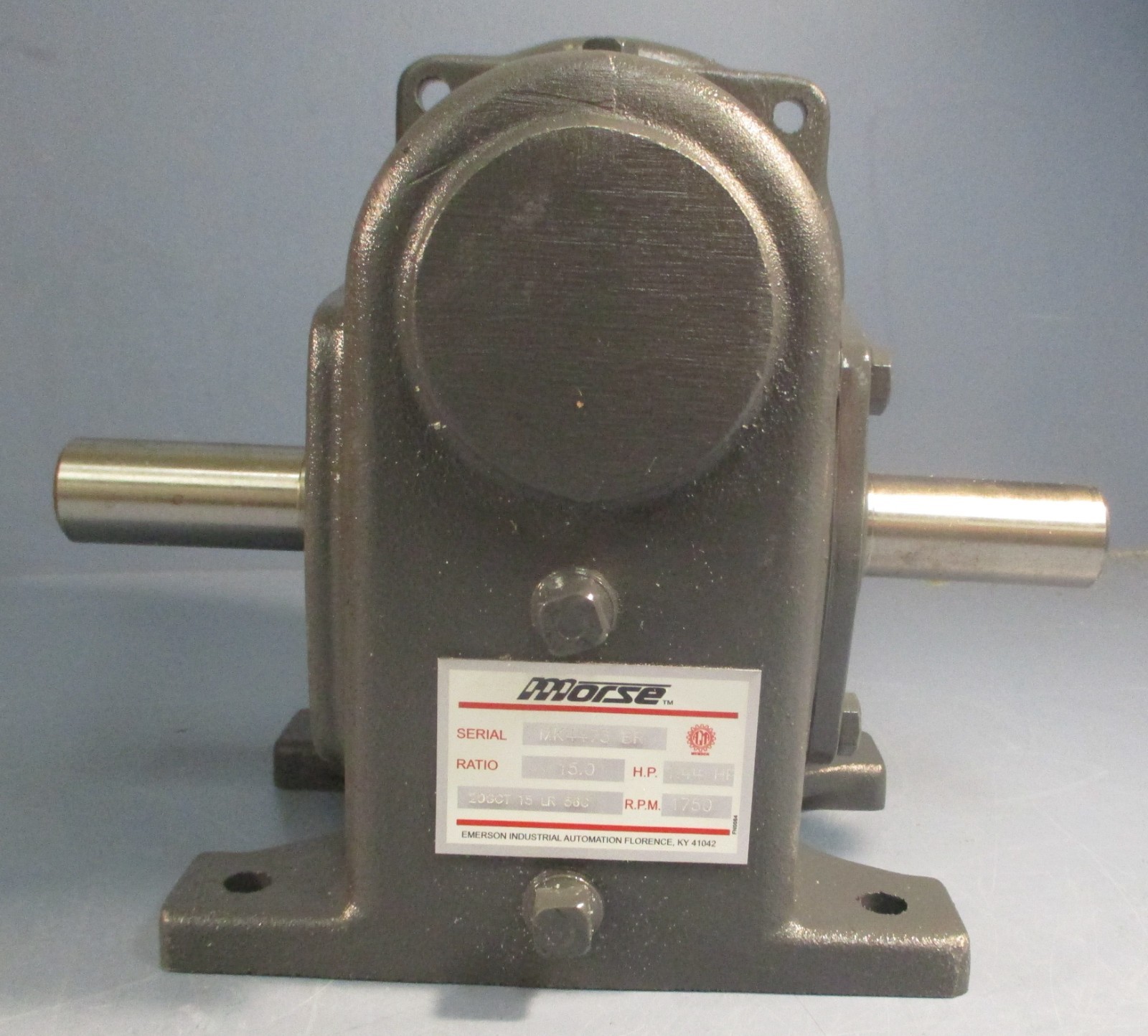 Morse 20GCT 15 LR 56C Gear Reducer 15:1 Ratio 1.44 HP 1750 RPM 1″ Shaft Dia