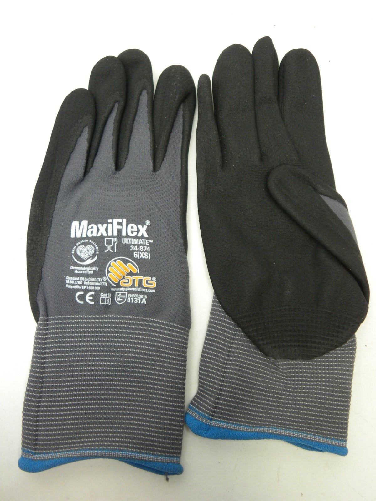 12 Prs 34-874/XS MaxiFlex Ultimate Micro Foam Nitrile Grip PROTECTIVE WORK GLOVE