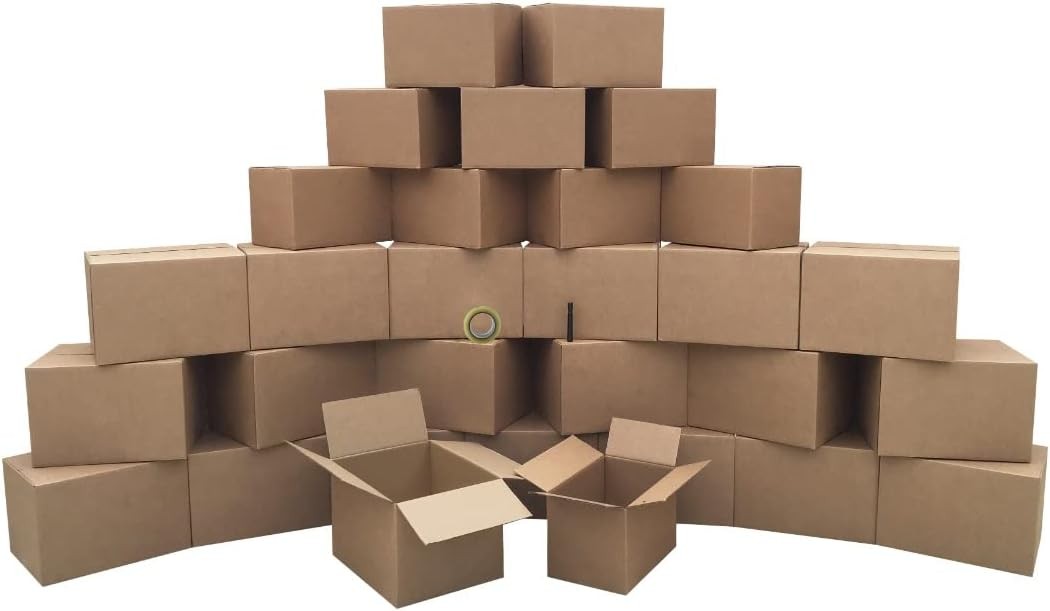 2 Room Economy Kit- 30 Moving Boxes, Bubble Roll, & Packing Tape