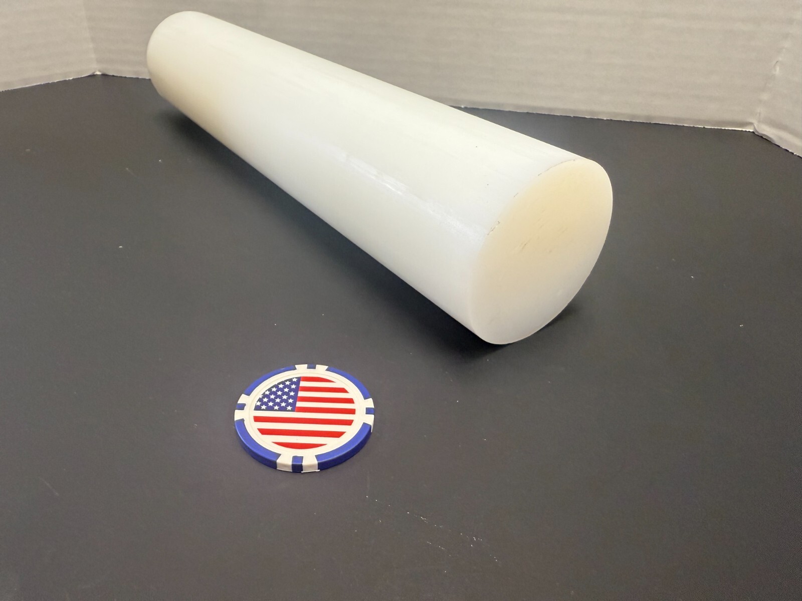 UHMW White Round Rod 2.50 Diameter x 12″ Long, 1 Unit, Extruded