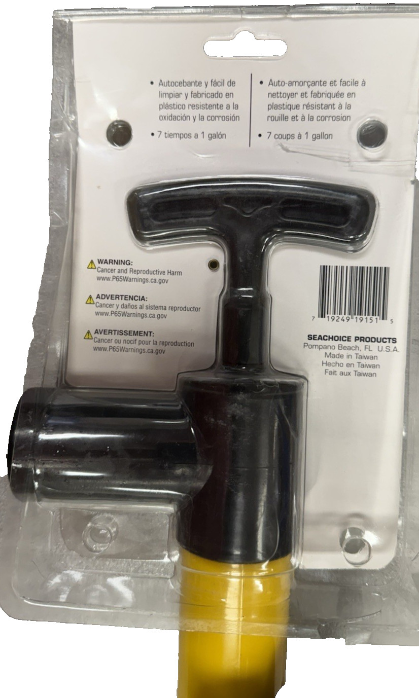 Seachoice 19151 Safety Yellow Finish 8 GPM Marine Hand-Operated Bilge Pump
