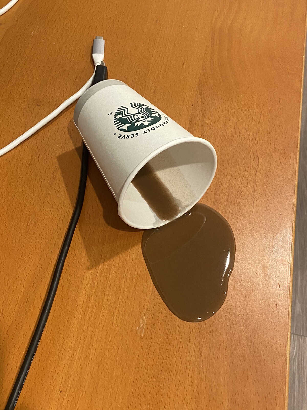 Fake Faux Spilled 12oz Coffee Cup Spill Starbucks Prop *Free Shipping*